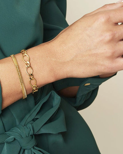 Armband Snaky Chain Zilver Koper