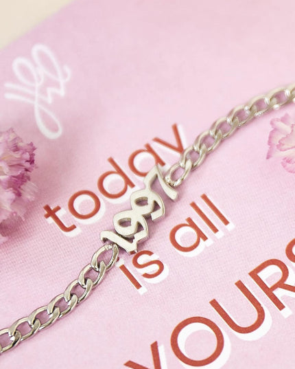 Armband Today Is Yours - 1986 Zilver Stainless Steel