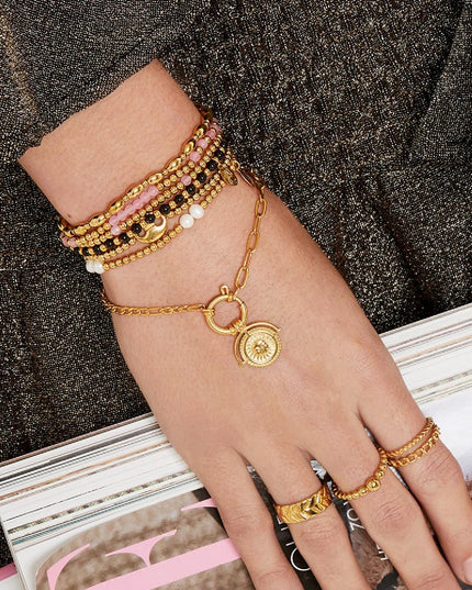 Armband Diamond Beads Zilver Stainless Steel