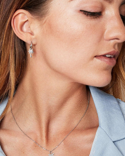 Oorbellen Summer Palm Goud kleur Stainless Steel