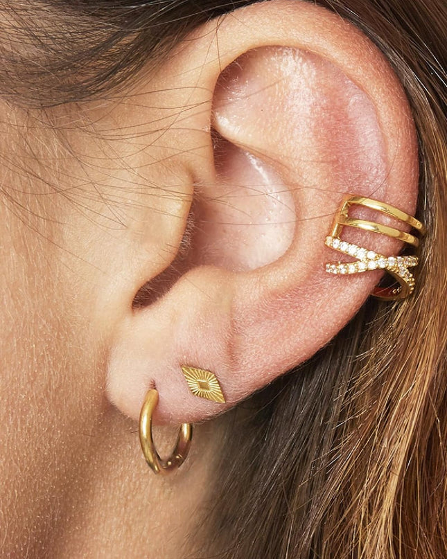 Earcuff Grace Zilver Koper