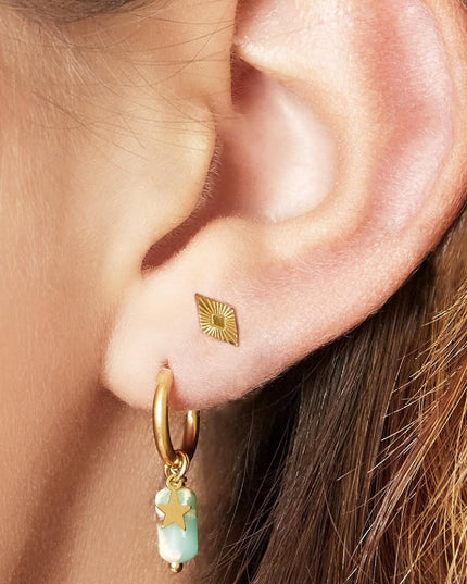 Oorbellen Small Copper Goud kleur Stainless Steel