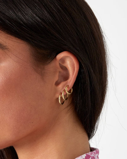 Oorbellen Set Little Hoops Zilver Stainless Steel