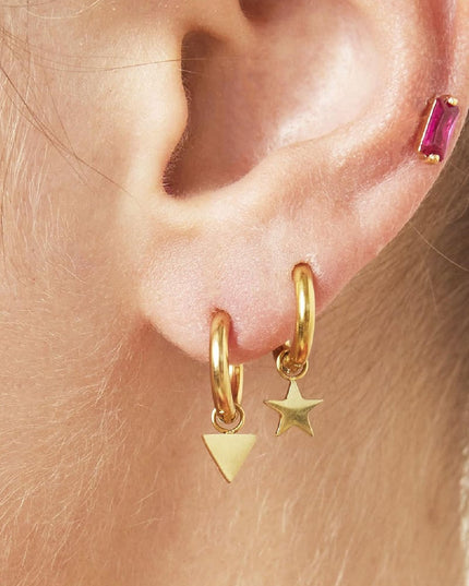 Oorbellen Star Zilver Stainless Steel