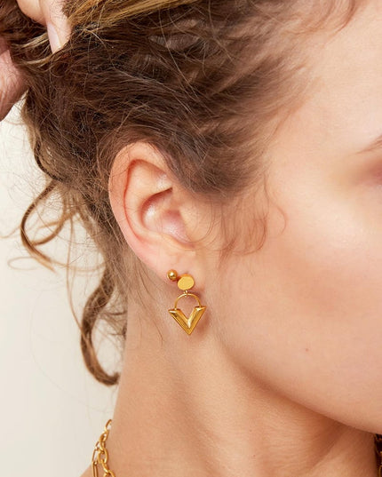 Oorbellen Venus Goud kleur Stainless Steel