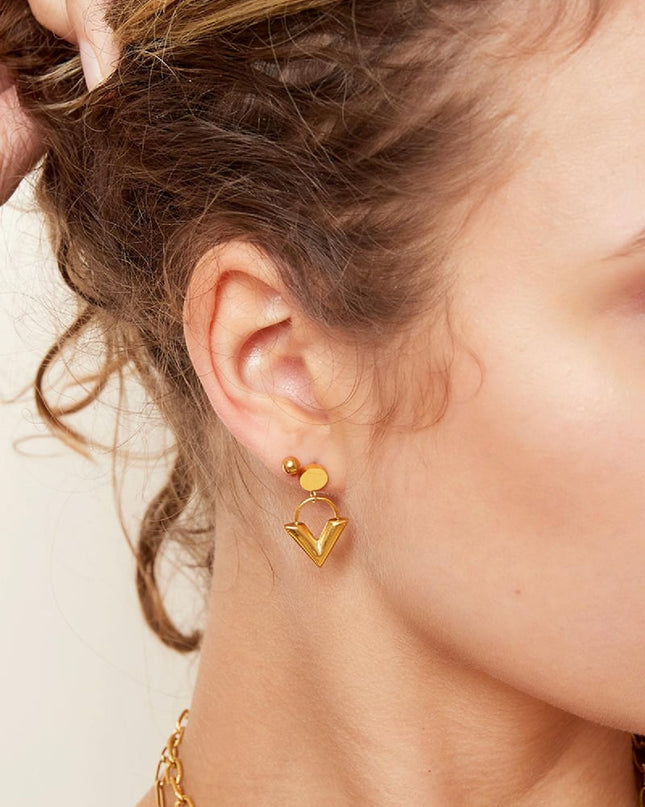 Oorbellen Venus Goud kleur Stainless Steel