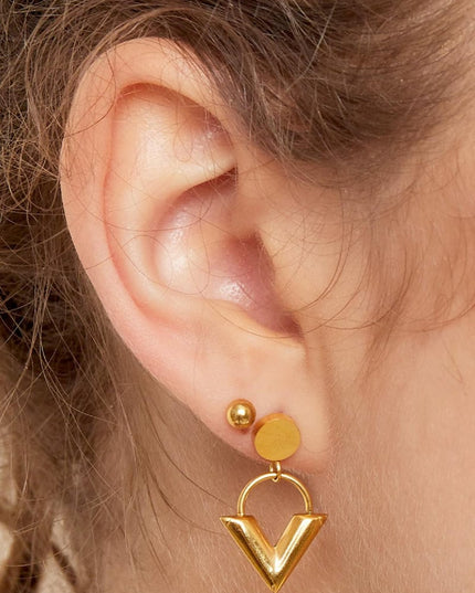 Oorbellen Venus Goud kleur Stainless Steel