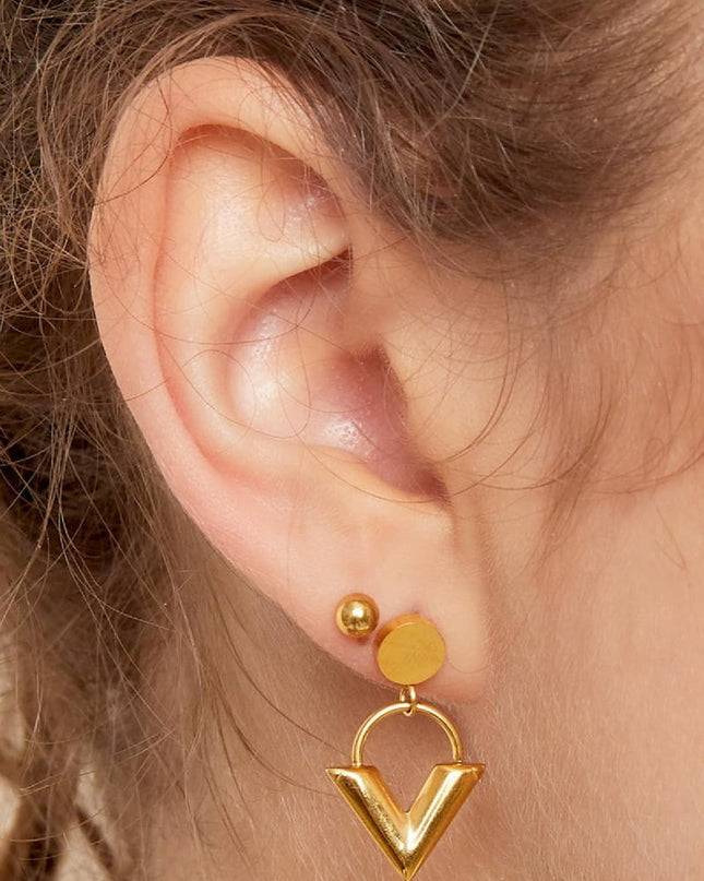 Oorbellen Venus Goud kleur Stainless Steel