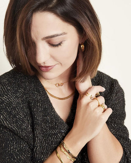 Armband Retreat Goud kleur Stainless Steel