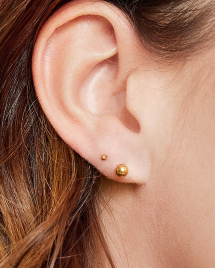 Oorbellen Tiny Dot Goud kleur Stainless Steel