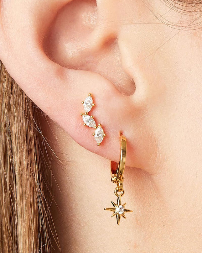 Piercing Diamond Leaves Zilver Koper