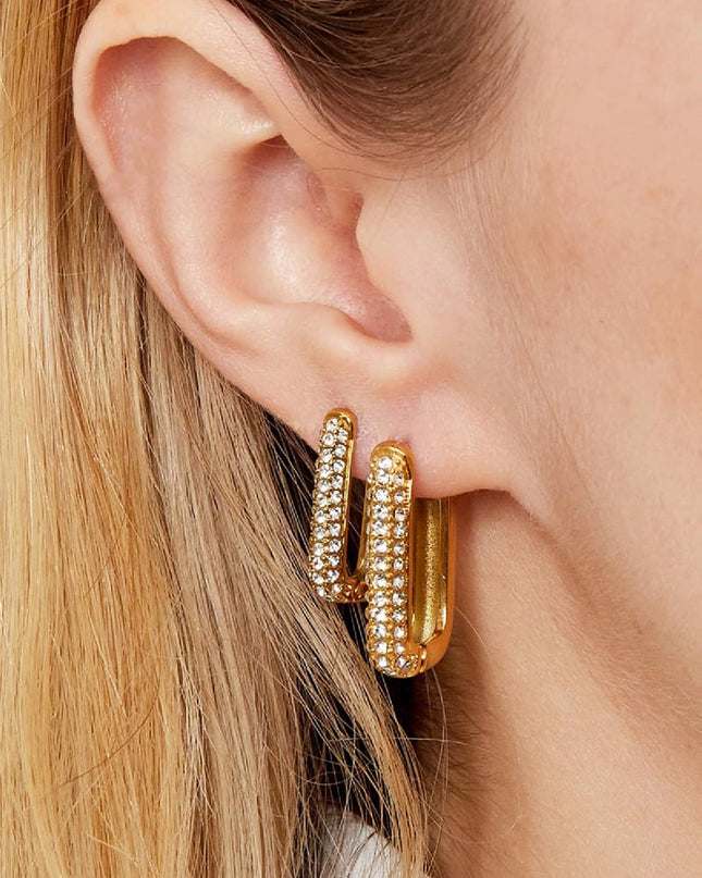 Oorbellen Shimmer Spark Goud kleur Stainless Steel