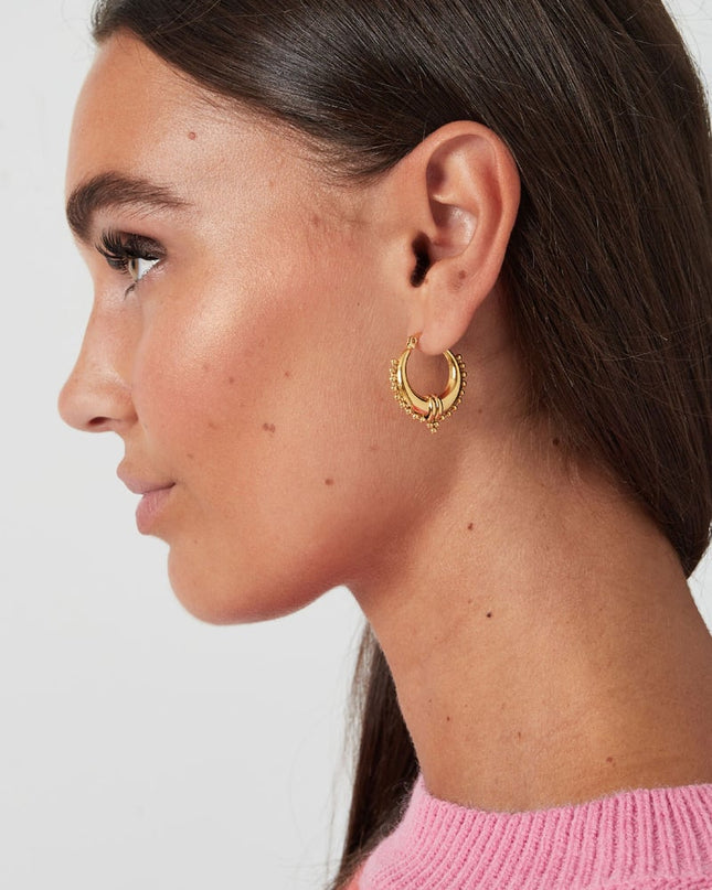 Oorbellen Saraswati Goud kleur Stainless Steel