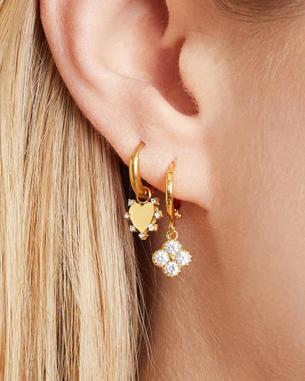 Oorbellen Clover Goud kleur Koper