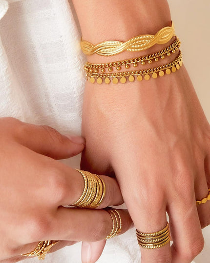 Roestvrij stalen armband Circles Zilver Stainless Steel