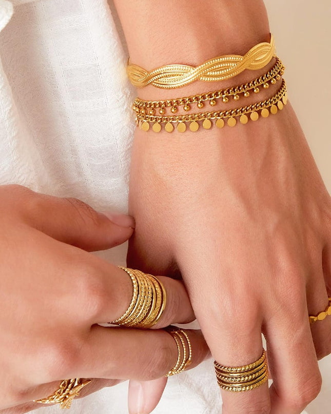 Roestvrij stalen armband Circles Zilver Stainless Steel