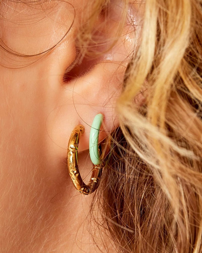 Oorringen van roestvrij staal Goud kleur Stainless Steel