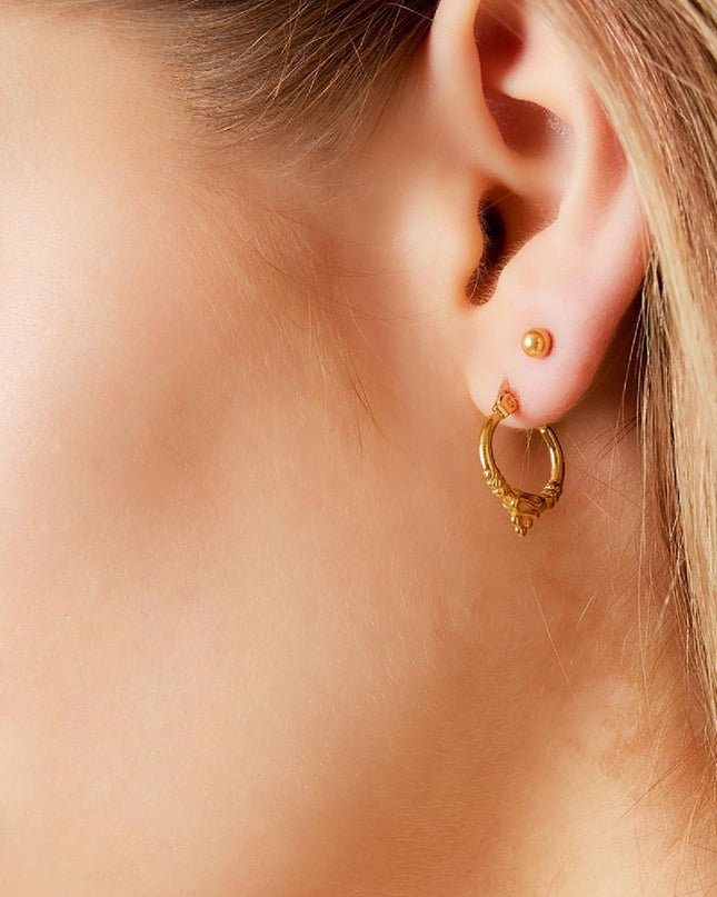 Oorbellen vintage stijl Goud kleur Stainless Steel