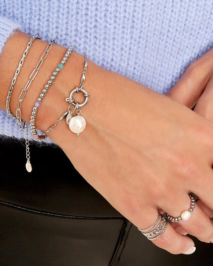 Dubbele roestvrijstalen armband Goud kleur Stainless Steel