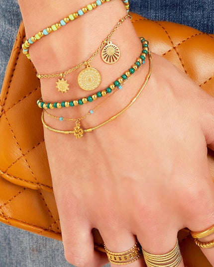 Armband universum Goud kleur Stainless Steel