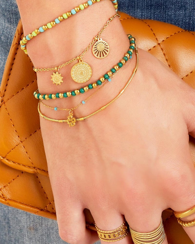 Armband universum Goud kleur Stainless Steel