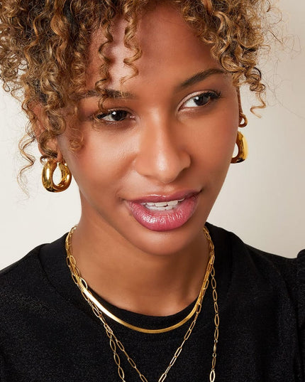 Stoere oorringen Goud kleur Stainless Steel