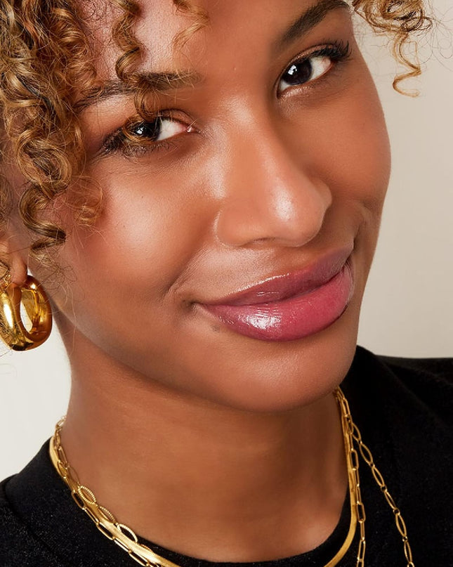 Stoere oorringen Goud kleur Stainless Steel