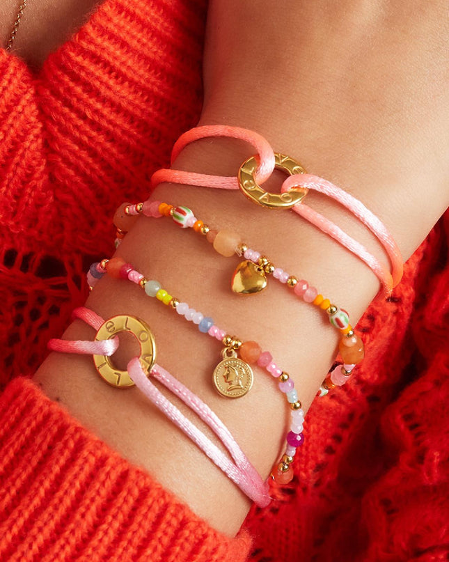 Kleur kralen armband munt Multi Natuursteentjes