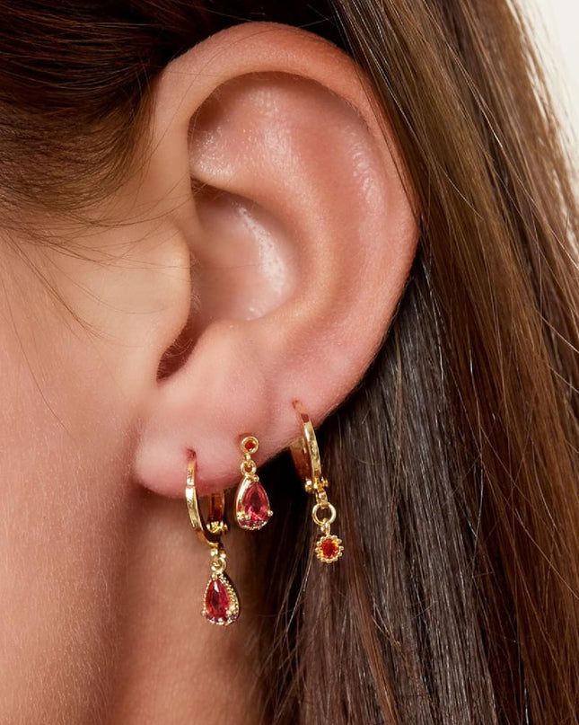 Oorbellen druppel - Sparkle collectie Goud kleur Koper