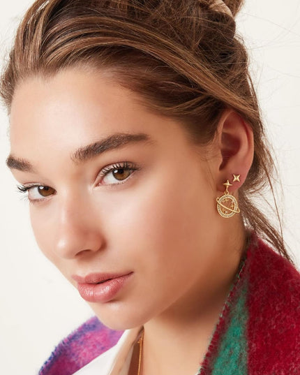 Oorstuds ster - Sparkle collectie Goud kleur Koper