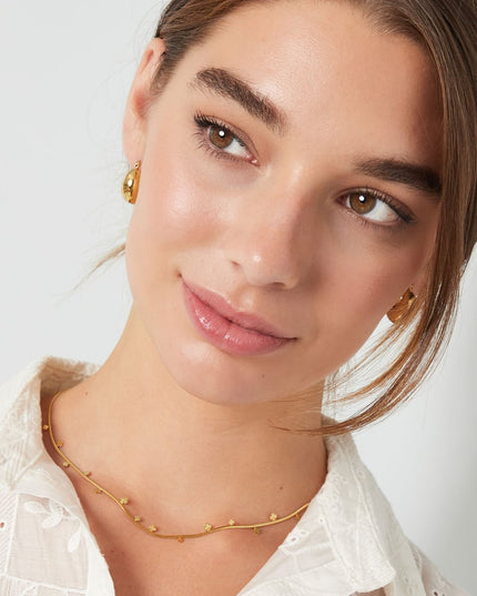 grove halve maan mini oorbellen