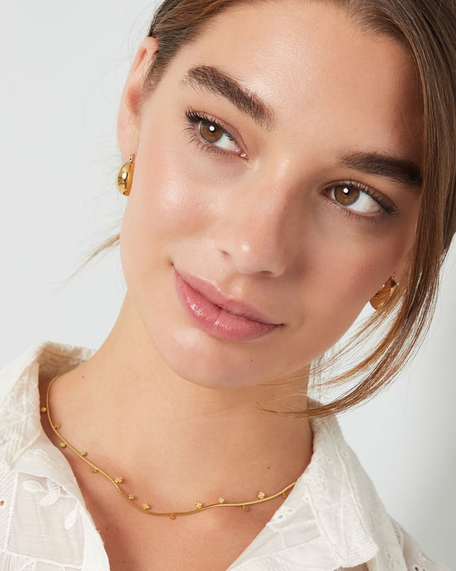 grove halve maan mini oorbellen