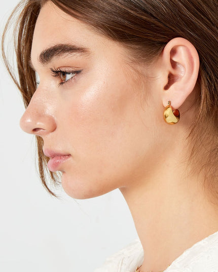 grove halve maan mini oorbellen