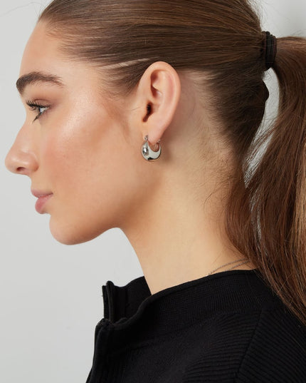 grove halve maan mini oorbellen