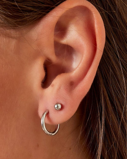 Creolen simpel XS Zilver Stainless Steel