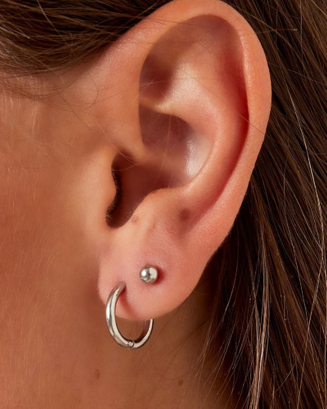 Creolen simpel XS Zilver Stainless Steel