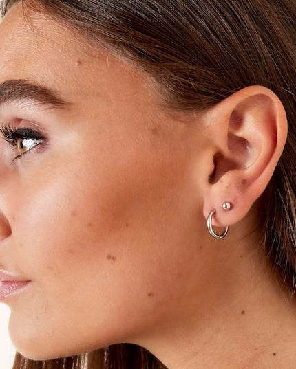 Creolen simpel XS Zilver Stainless Steel