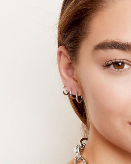 Creolen simpel set Goud kleur Stainless Steel