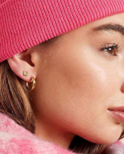 Creolen simpel L Goud kleur Stainless Steel