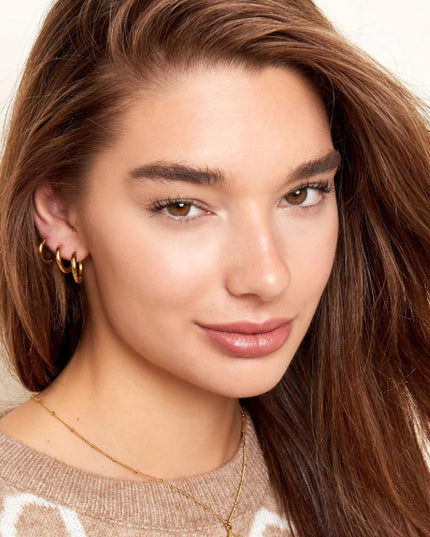 Creolen simpel L Goud kleur Stainless Steel