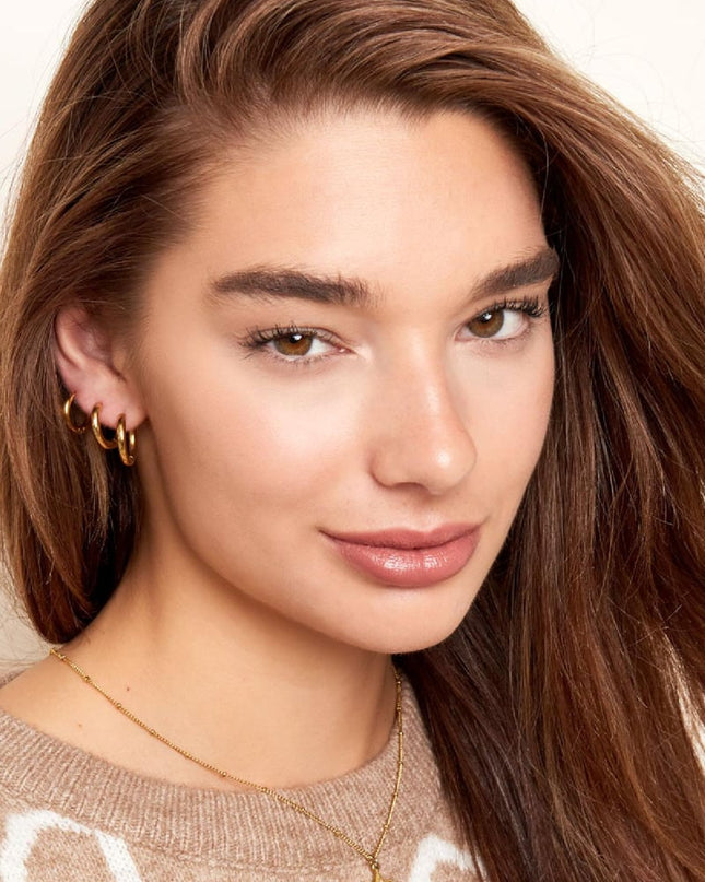 Creolen simpel L Goud kleur Stainless Steel