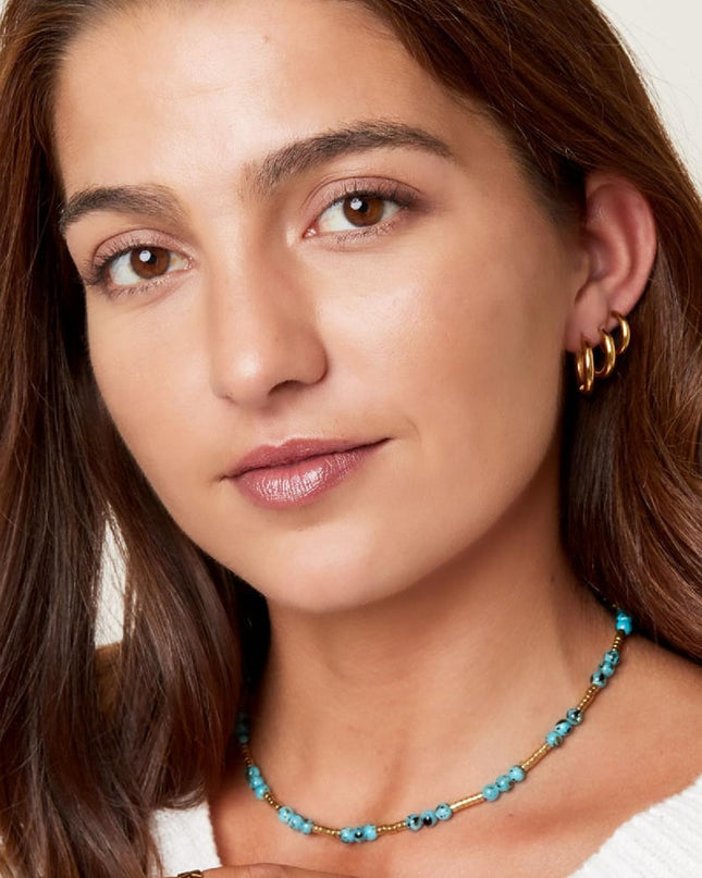 Creolen set 3 hoop oorbellen Goud kleur Stainless Steel