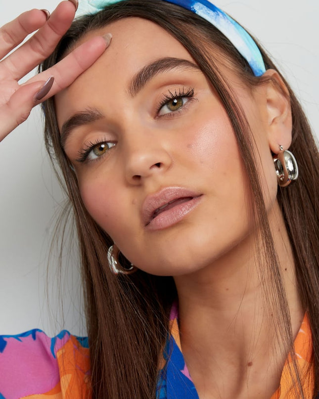 Oorbellen abstracte vorm - zilver Stainless Steel