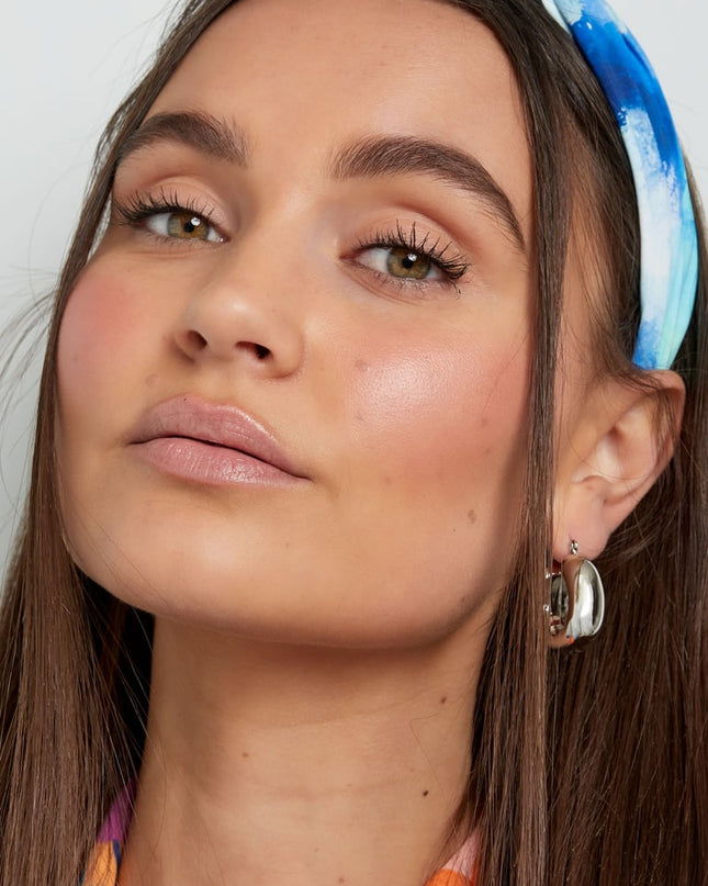 Oorbellen abstracte vorm - zilver Stainless Steel