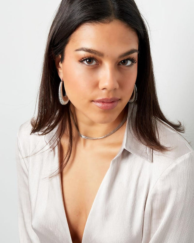 oorbellen stainless steel chique middel 