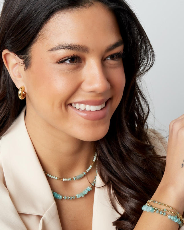 Oorstekers halve ronde basic Goud kleur Stainless Steel