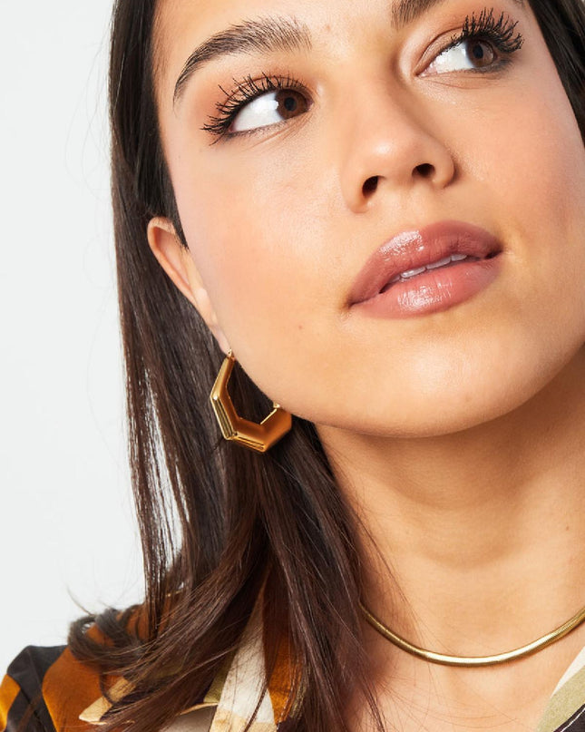 oorbellen stainless steel zeshoek 