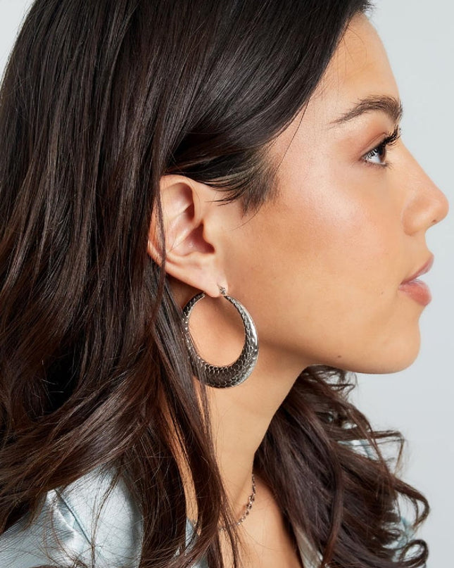 Oorbellen bubbel print groot Goud kleur Stainless Steel