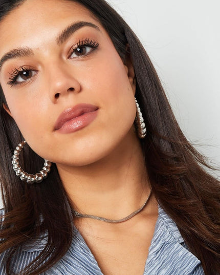 Oorbellen bubbel groot Goud kleur Stainless Steel