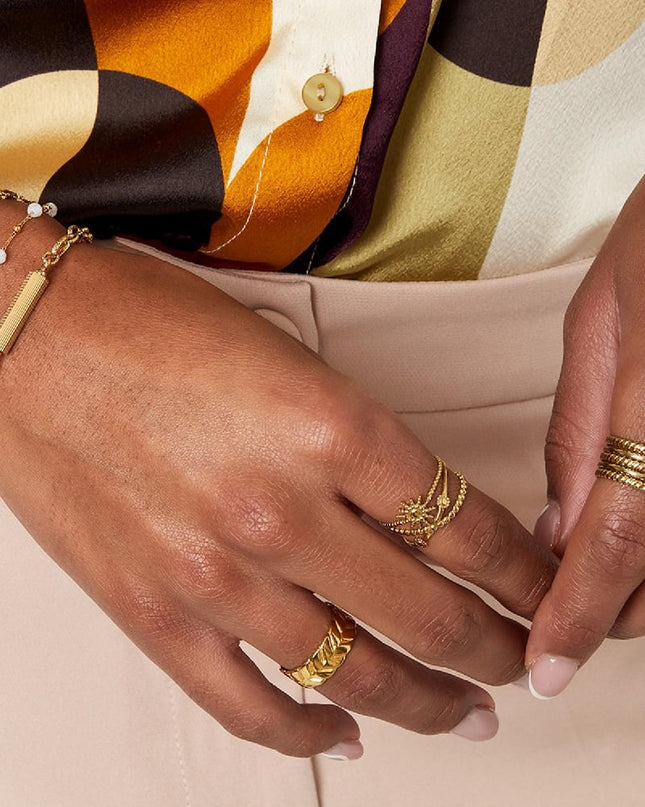 Schakelarmband met bedel Goud kleur Stainless Steel